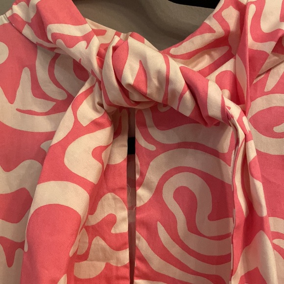 Zara Tie Neck Cropped Top, Size Small - Picture 9 of 14